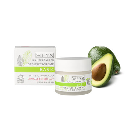 Kräutergarten basic gezichtscrème met biologische avocado 50ml. 