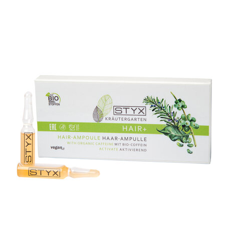 Kräutergarten basic haarampullen met biologische Cafeïne 10x2ml