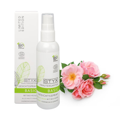 Kräutergarten basic gezichtsspray met biologisch rozenwater 100ml.